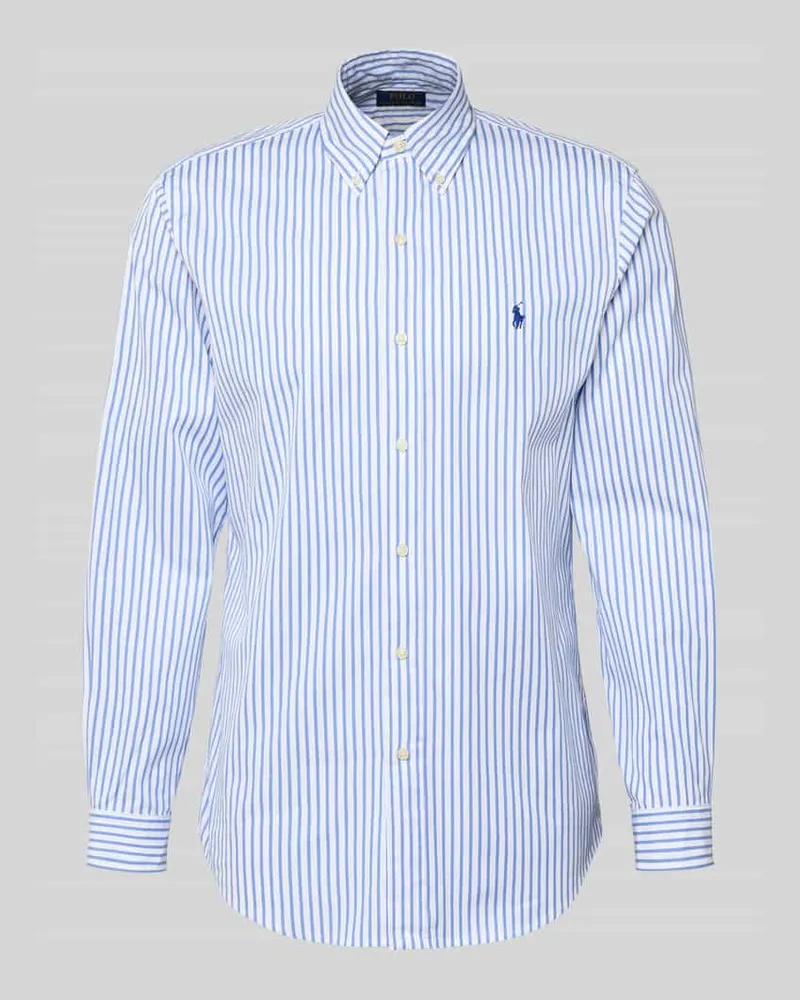 Ralph Lauren Custom Fit Freizeithemd mit Button-Down-Kragen Bleu