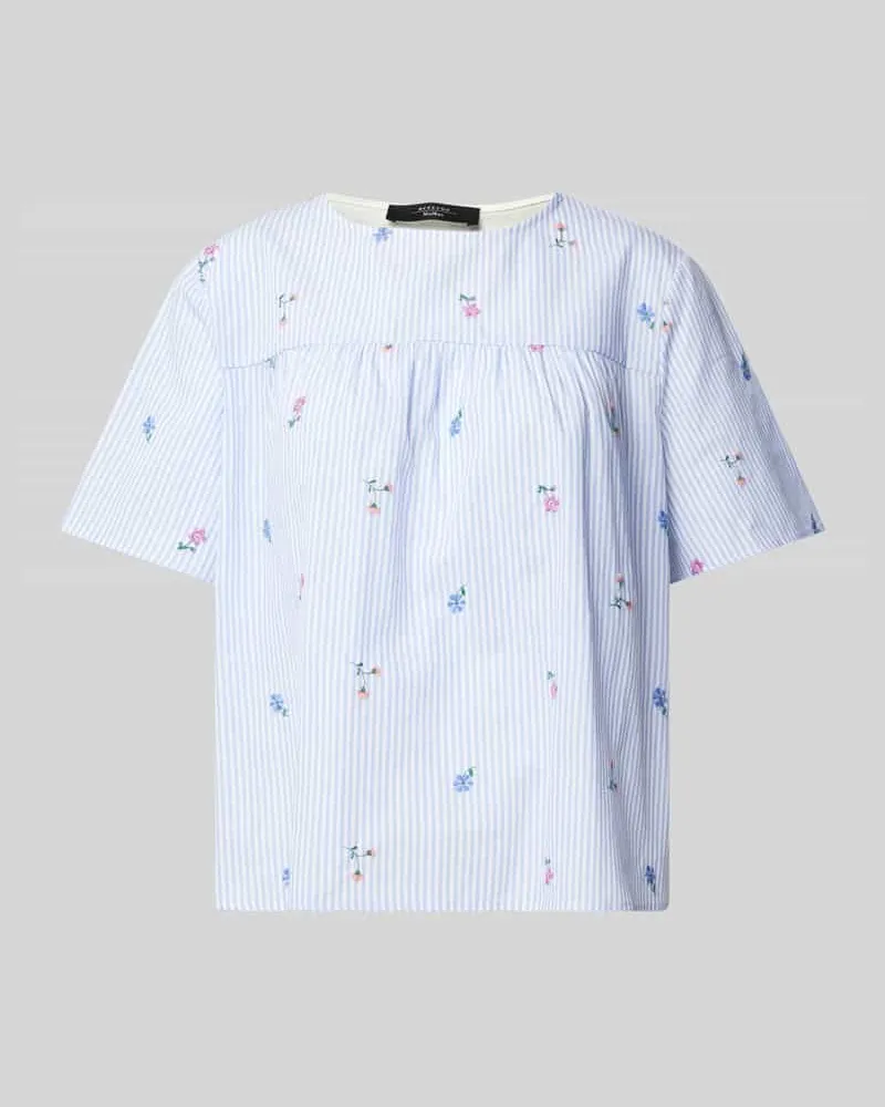 Max Mara T-Shirt mit Rundhalsausschnitt Modell 'EDITTA Hellblau