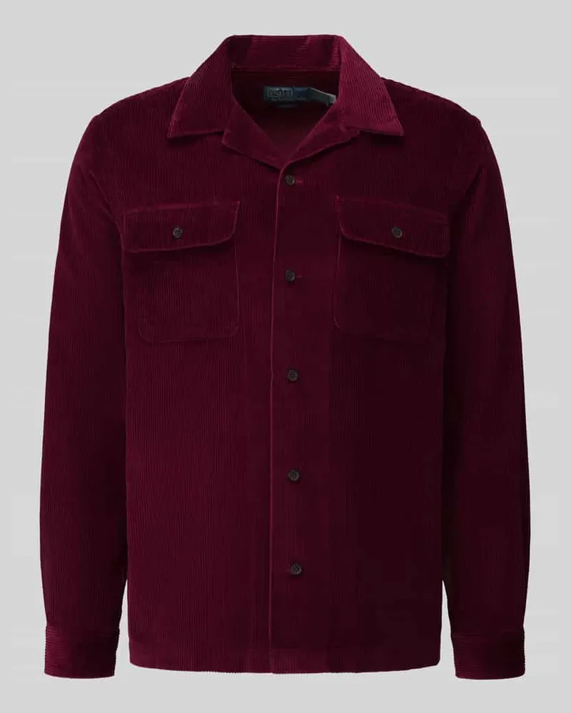 Ralph Lauren Relaxed Fit Freizeithemd aus reiner Baumwolle Bordeaux