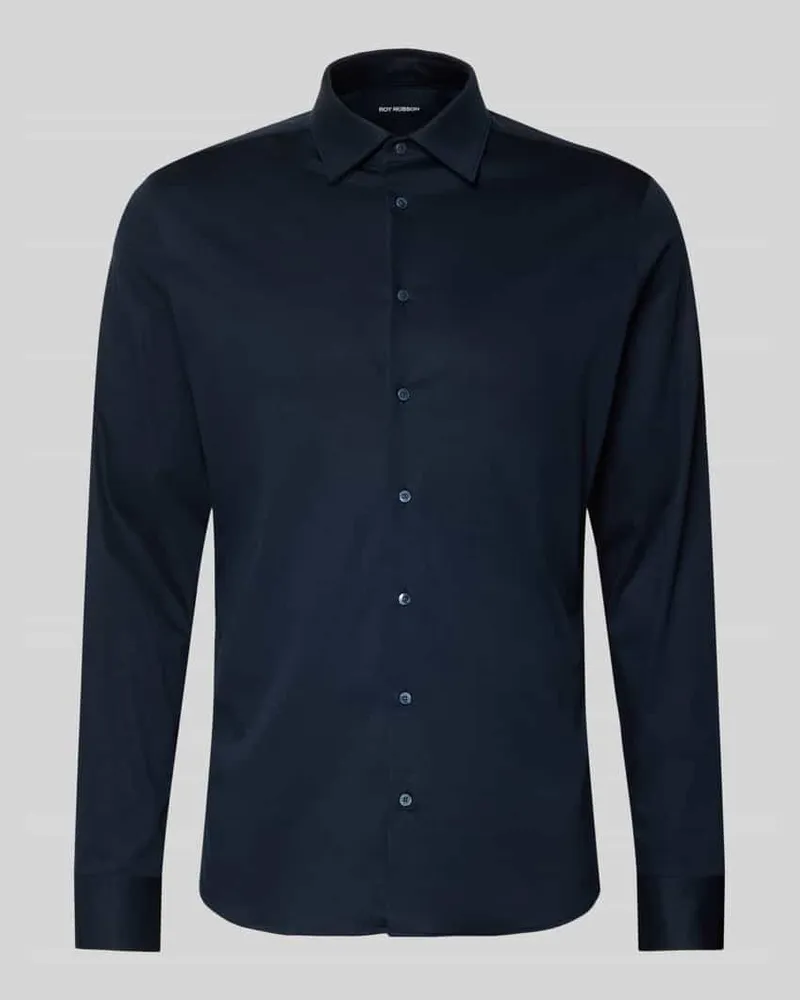 Roy Robson Slim Fit Business-Hemd mit Kentkragen Black