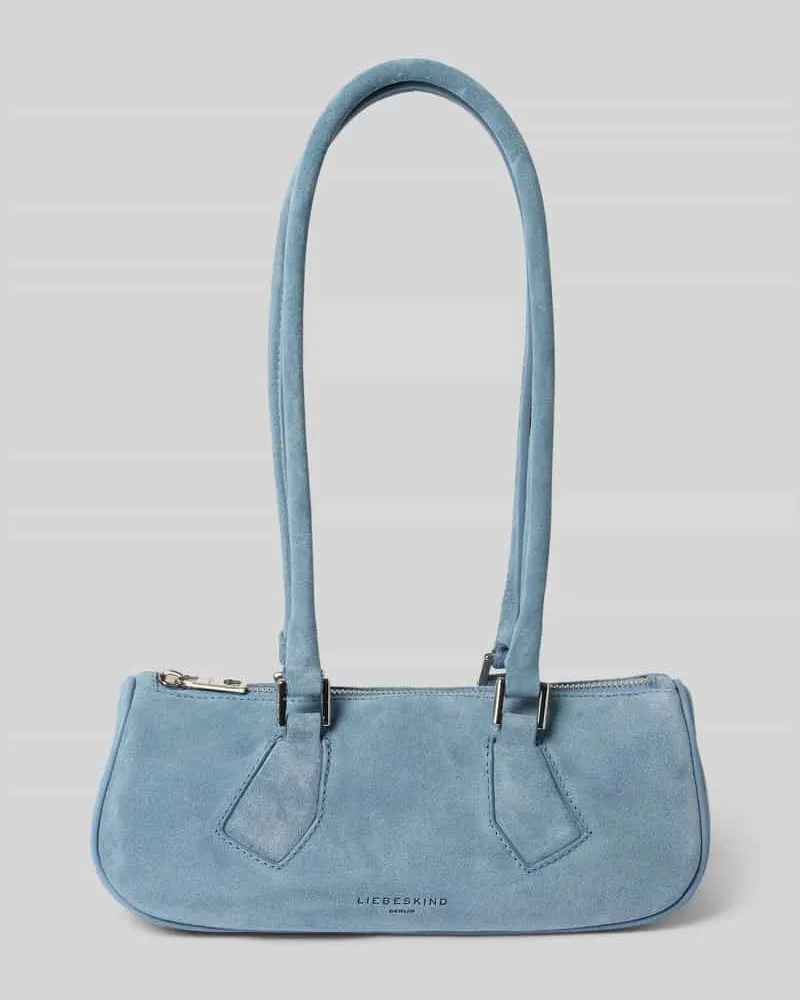 Liebeskind Handtasche aus Velours mit Label-Detail Modell 'CECILE Rauchblau