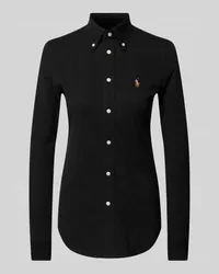 Ralph Lauren Polohemd mit Button-Down-Kragen Black