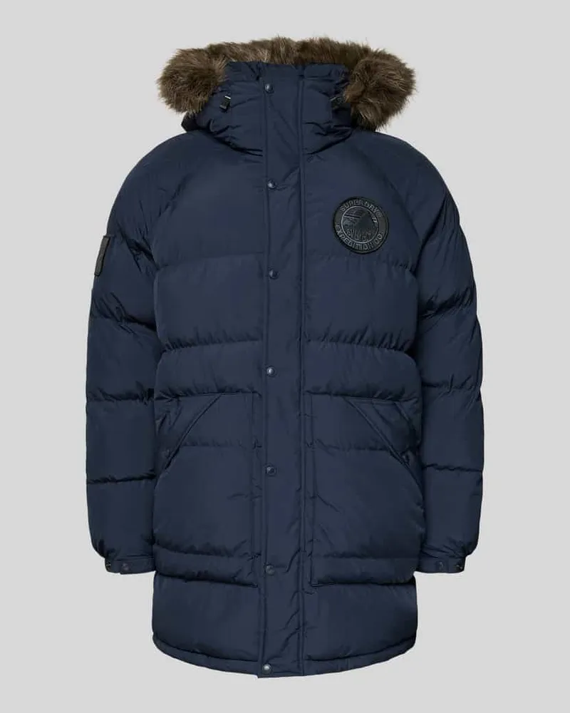 Superdry. Steppjacke mit Label-Patch Modell 'Everest Dunkelblau