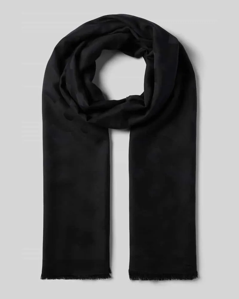 HUGO BOSS Schal aus Modal-Woll-Mix Modell 'MONYQUE Black