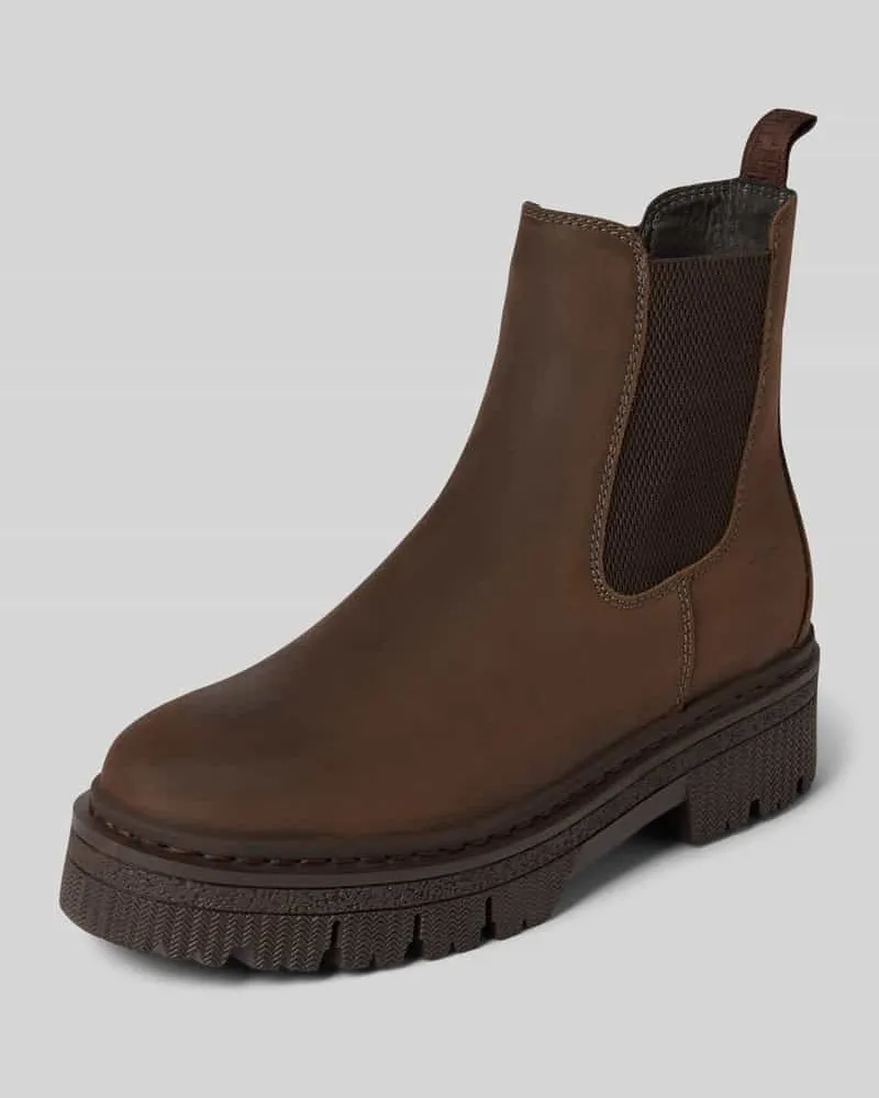 Tamaris Chelsea Boots aus echtem Rindsleder Dunkelbraun