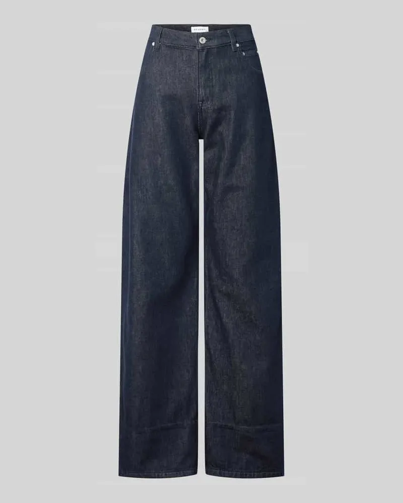OH APRIL Wide Leg Jeans im 5-Pocket-Design Modell 'Emelie Jeansblau