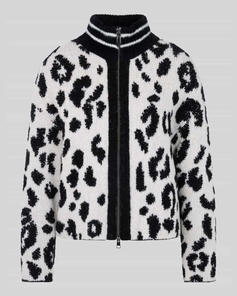 Marc Cain Regular Fit Strickjacke mit Woll-Anteil Weiss