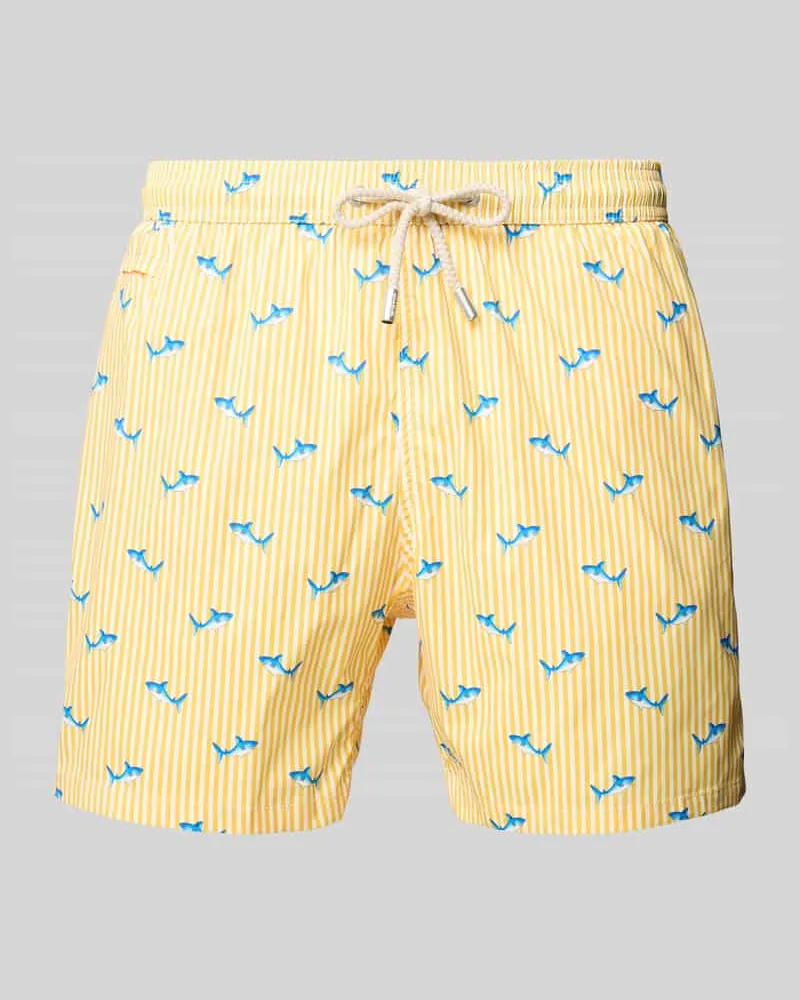 MC2 Saint Barth Relaxed Fit Badeshorts mit Paspeltasche Modell 'COMFORT LIGHT Gelb