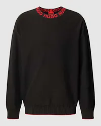 HUGO BOSS Strickpullover Modell 'Smarlo' in black Black