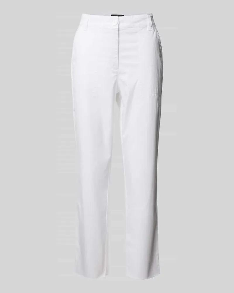 Marc Cain Feminine Fit Hose in verkürzter Passform mit Eingrifftaschen Weiss