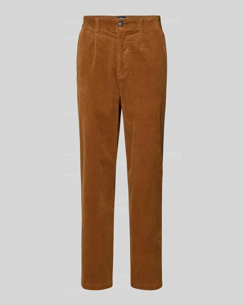 Barbour Cordhose mit Strukturmuster Beige