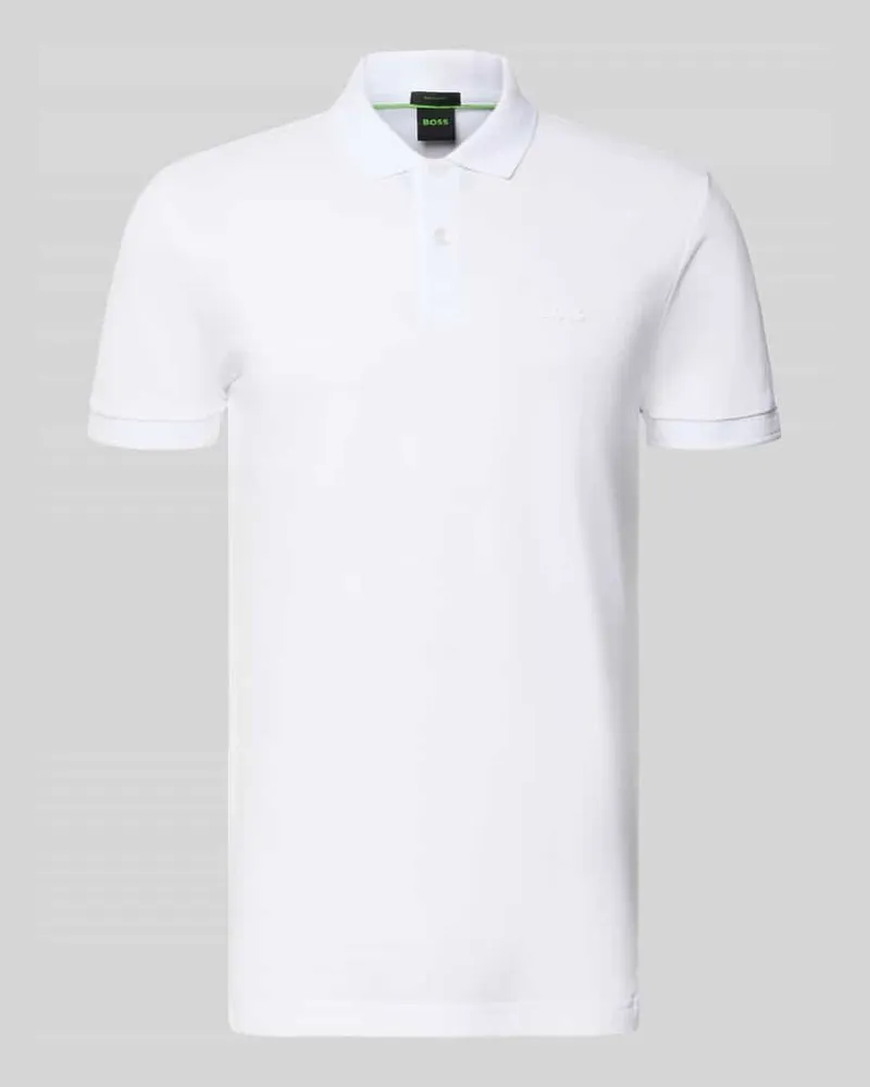 HUGO BOSS Regular Fit Poloshirt aus reiner Baumwolle Modell 'PIO 1 Weiss