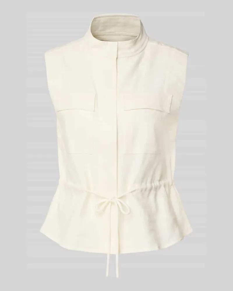 Mos Mosh Regular Fit Weste mit Stehkragen Modell 'Lelo Offwhite