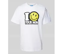 T-Shirt mit Rundhalsausschnitt Modell 'SMILEY YOUR MOM