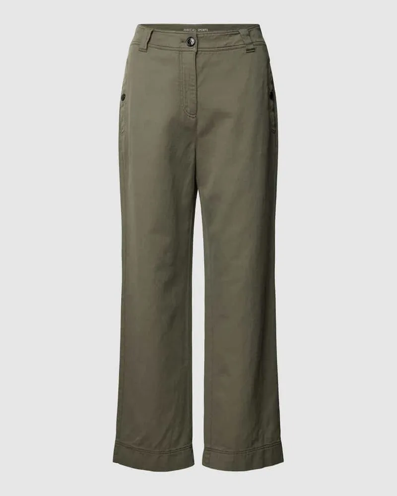 Marc Cain Wide Fit Hose mit Leinen-Anteil Khaki