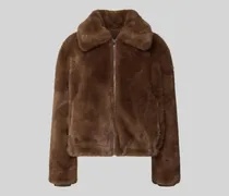 Jacke aus Kunstfell mit Reißverschluss