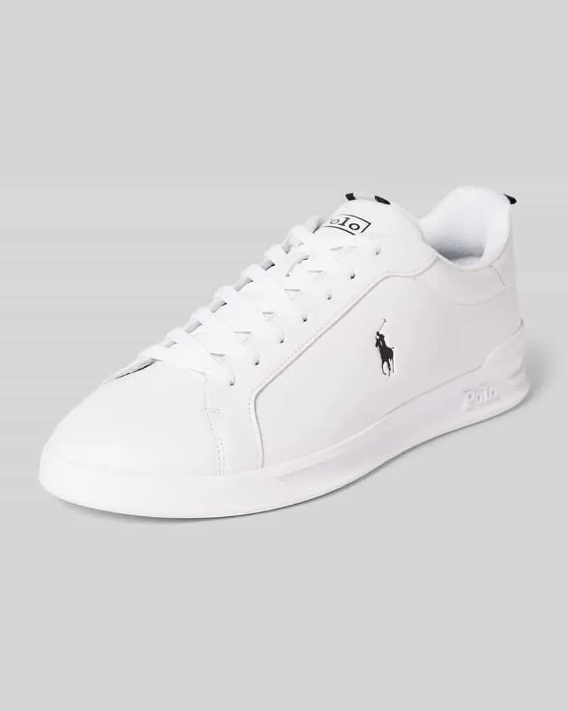 Ralph Lauren Sneaker aus Leder mit Label-Print Weiss