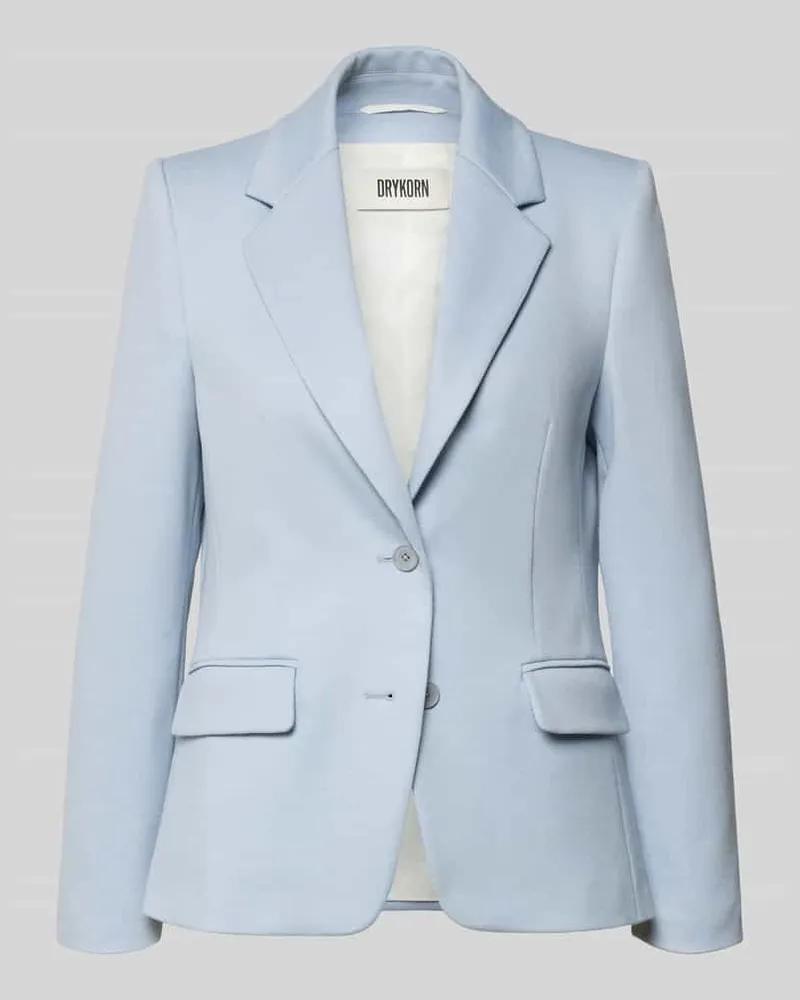 Drykorn Slim Fit Blazer mit Pattentaschen Modell 'BUNDREY Hellblau