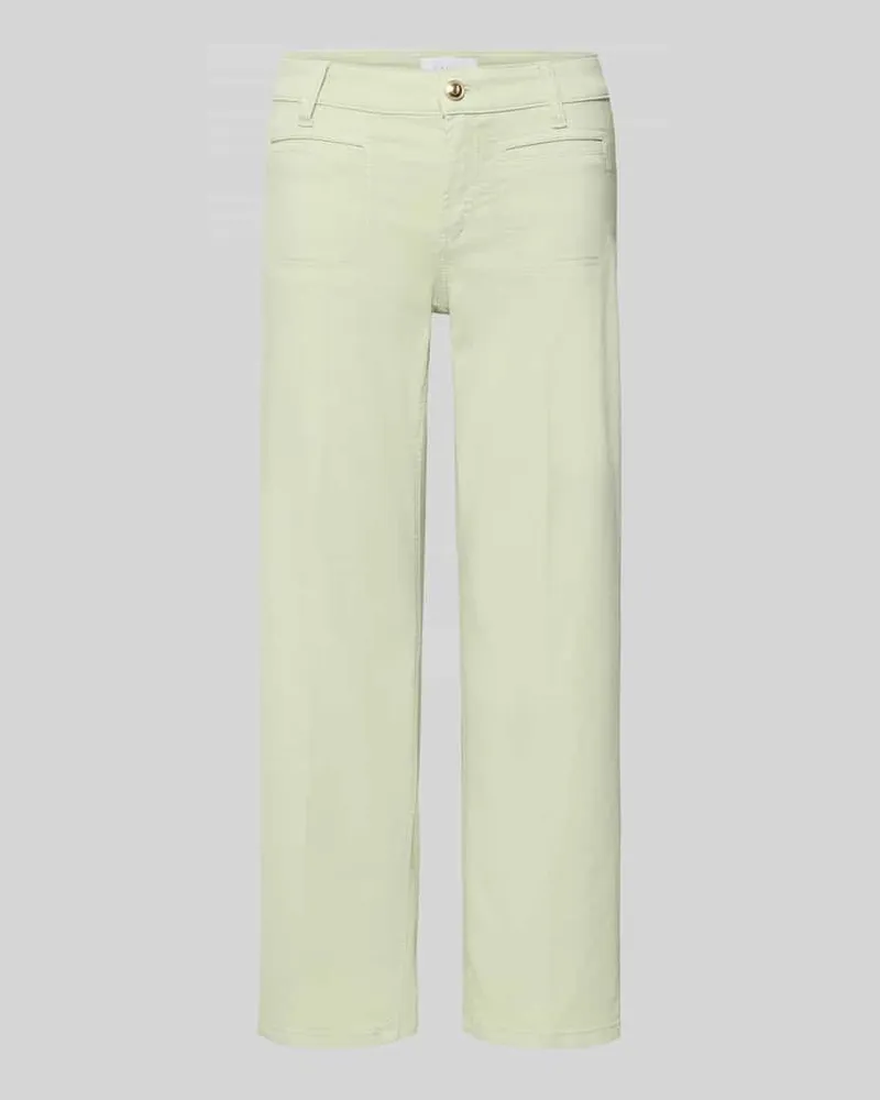 Cambio Cropped Jeans mit Bügelfalten und Eingrifftaschen Hellgruen