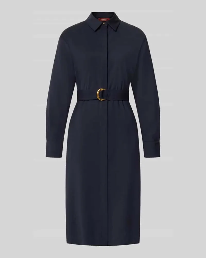 Max Mara Tailliertes Freizeitkleid aus reiner Schurwolle Modell 'PAGELLA Marine