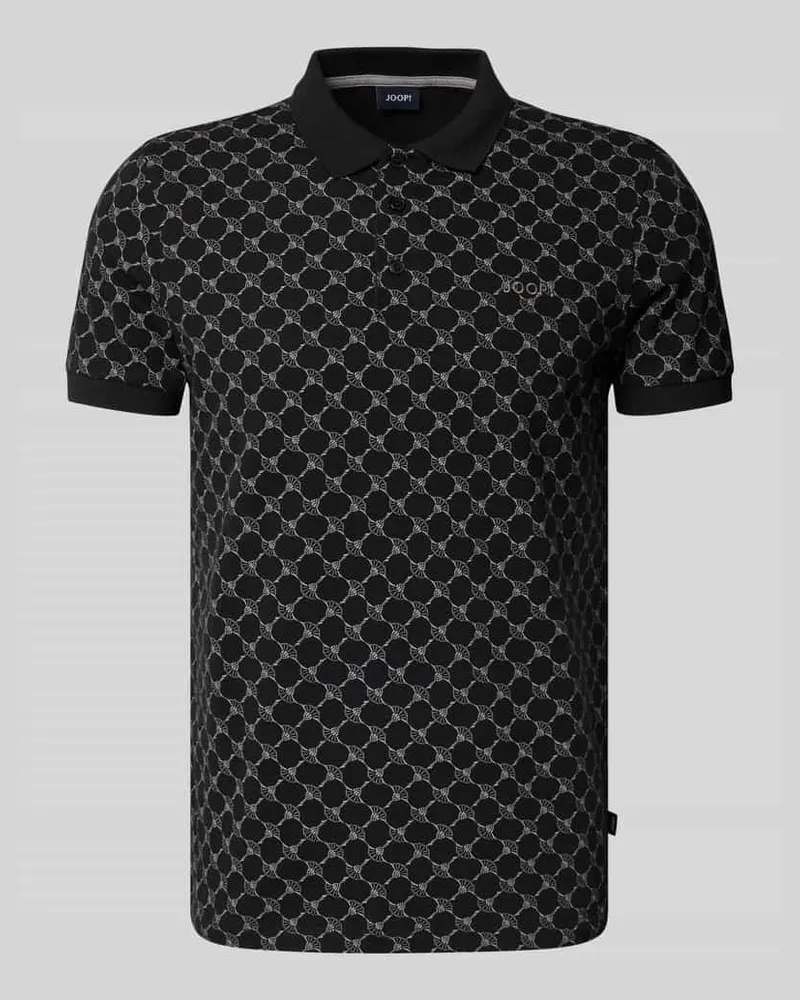 JOOP! Regular Fit Poloshirt mit Label-Stitching Modell 'Paigam Black