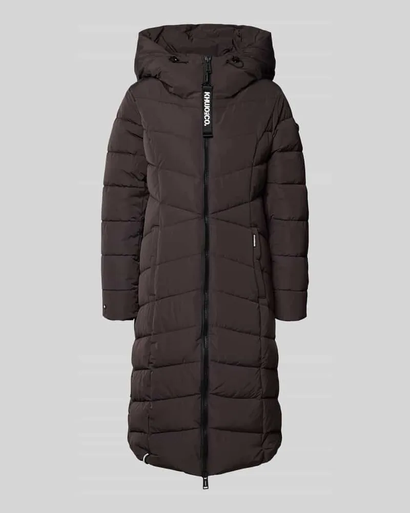 khujo Regular Fit Steppmantel mit Kapuze Modell 'SATZE Aubergine