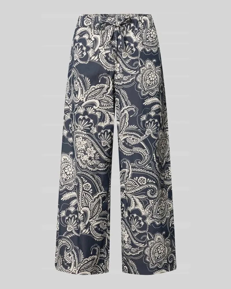 Brax Wide Leg Hose aus Baumwoll-Mix Modell 'MAINE S Marine