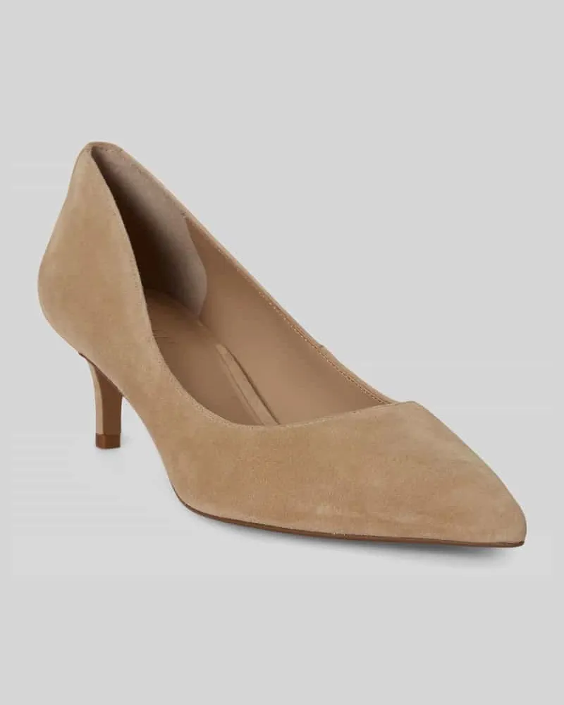 Ralph Lauren Pumps aus echtem Veloursleder Sand