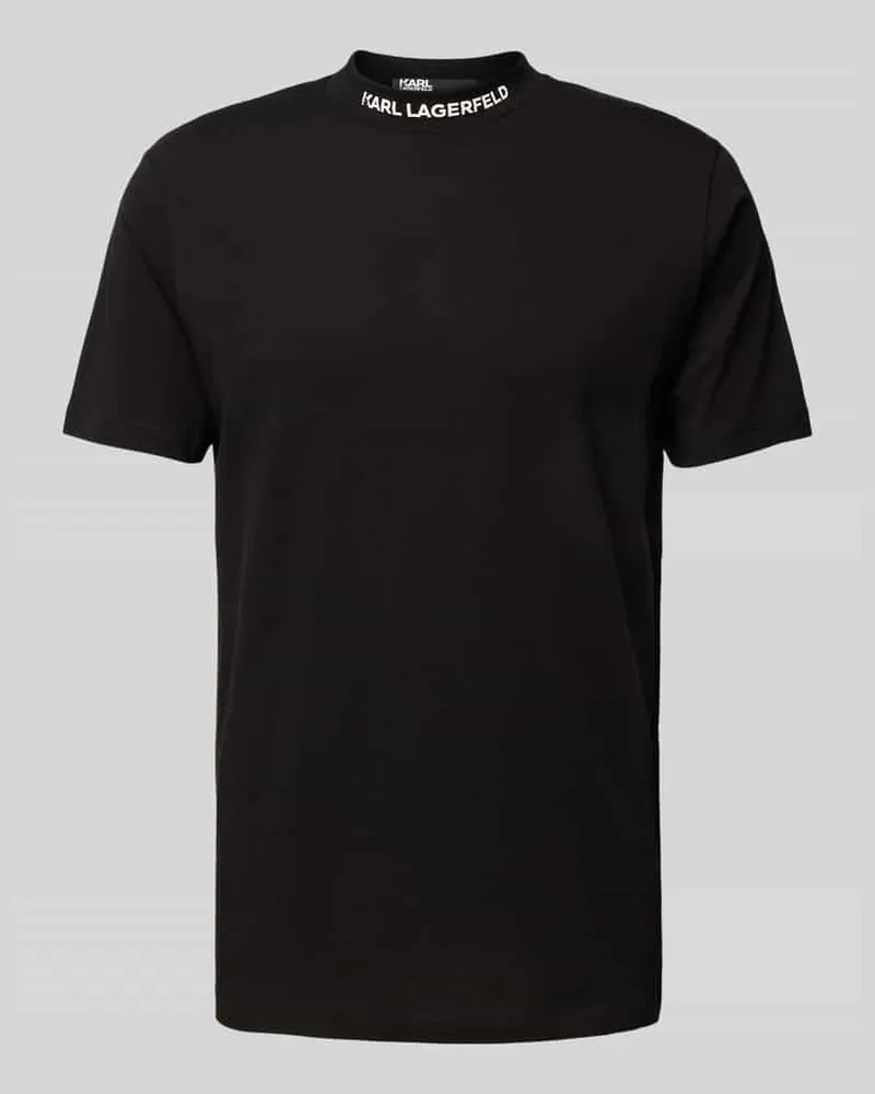 Karl Lagerfeld T-Shirt mit Label-Print Black