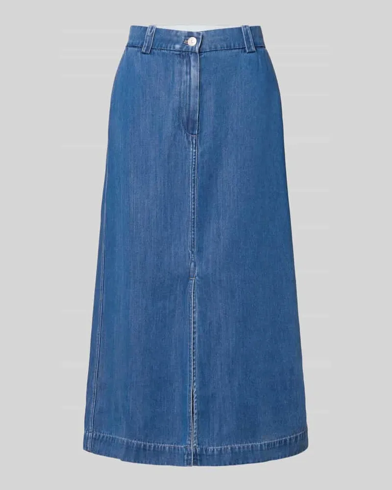Samsøe & Samsøe Jeansrock mit Knopf- und Reißverschluss Modell 'SATOVES Blau