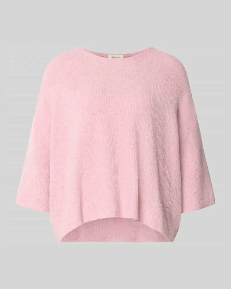 American Vintage Oversized Strickpullover mit Leinen-Anteil Hellrosa