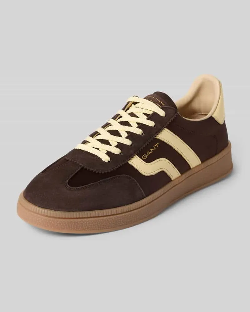 Gant Sneaker aus Leder-Mix Modell 'Cuzima Schoko