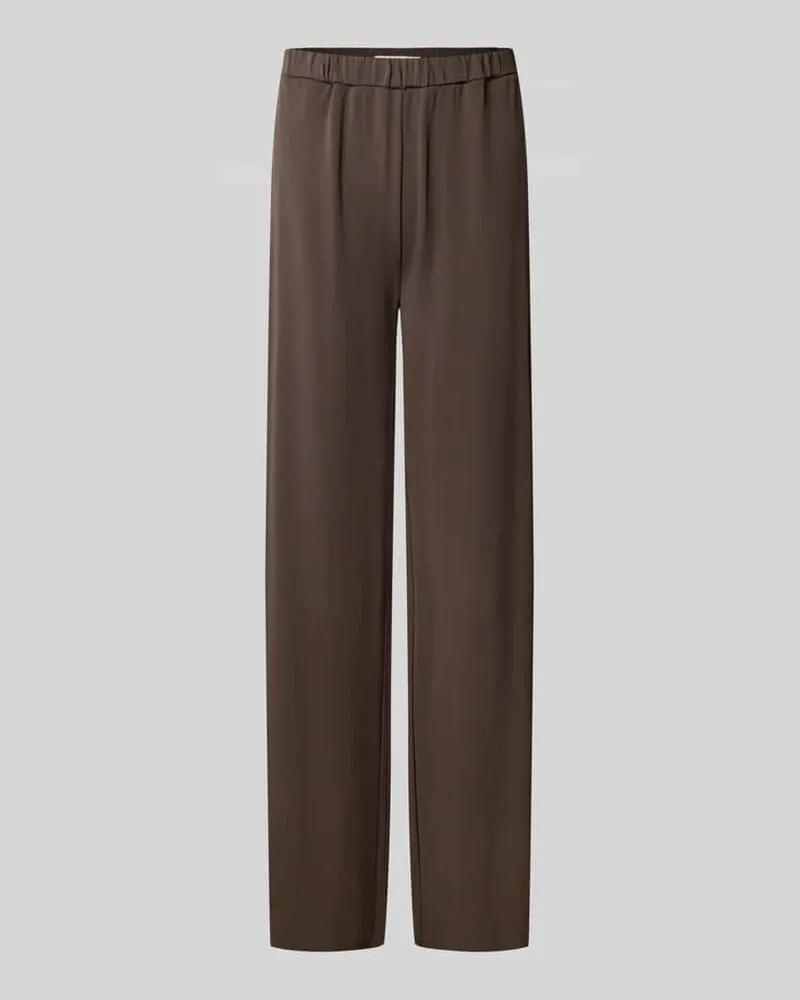 Samsøe & Samsøe Straight Fit Hose aus Viskose-Mix Modell 'Saumi Schoko