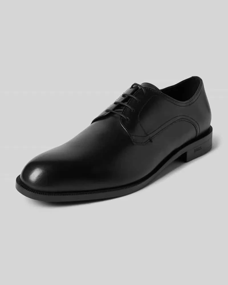HUGO BOSS Schnürschuhe aus Leder Modell 'TAYIL Black