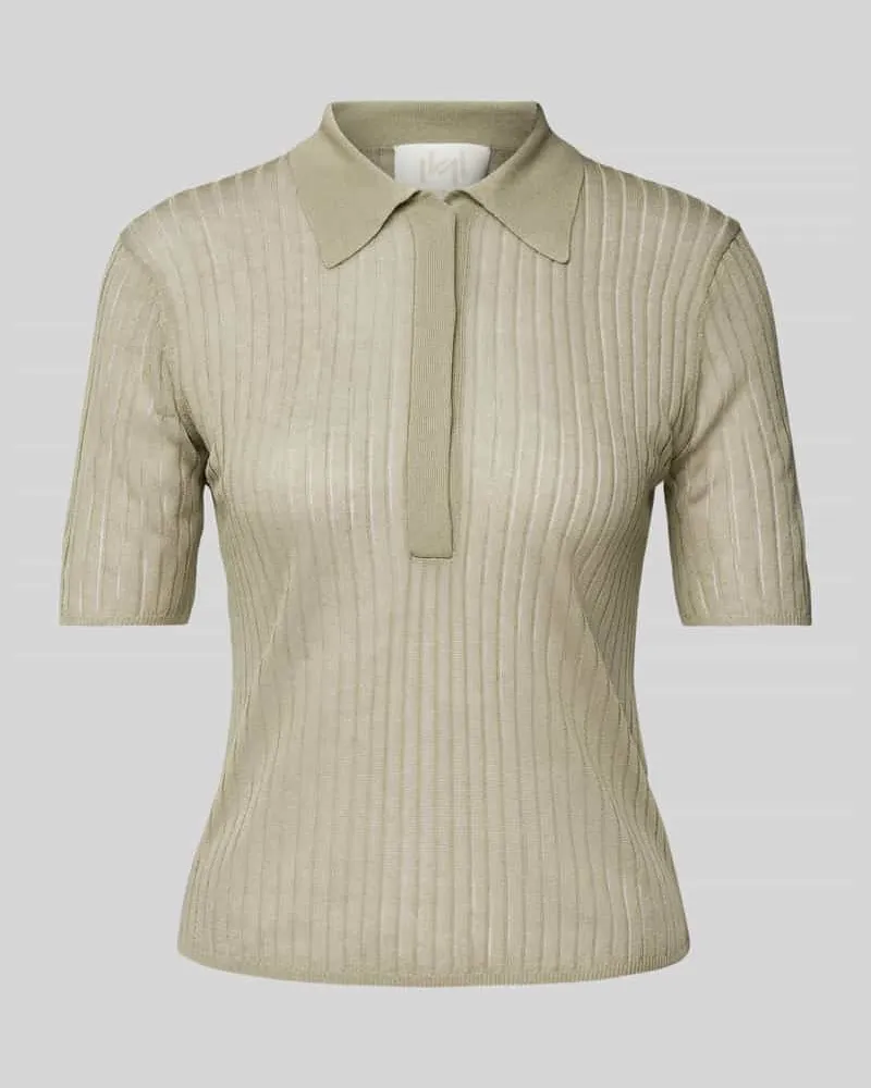 MARELLA Strickshirt mit Strukturmuster Modell 'TORBOLE Khaki