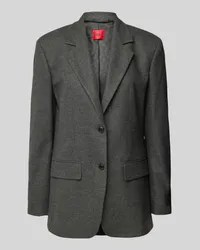 HUGO BOSS Blazer mit Schulterpolster Modell 'Areota Dunkelgrau