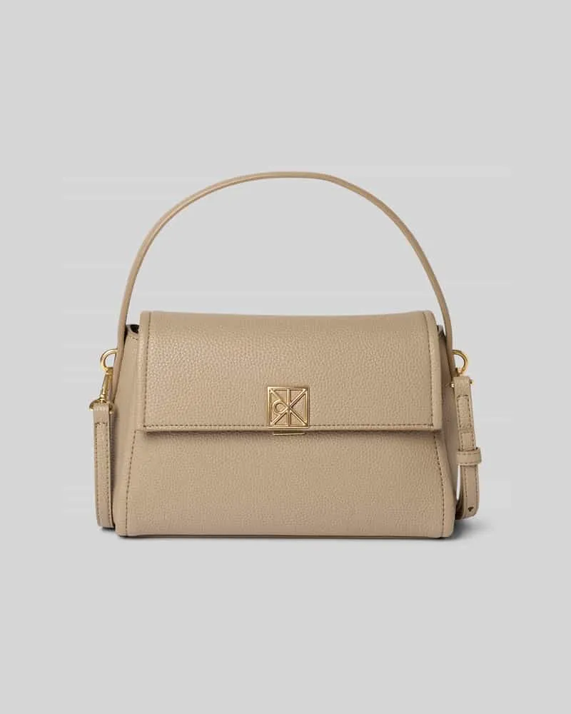 Calvin Klein Handtasche mit Label-Applikation Beige
