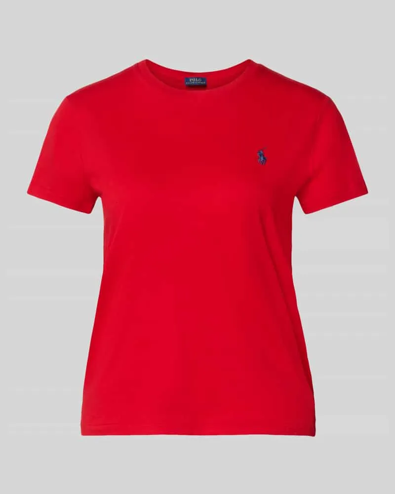 Ralph Lauren T-Shirt mit Label-Stitching Dunkelrot