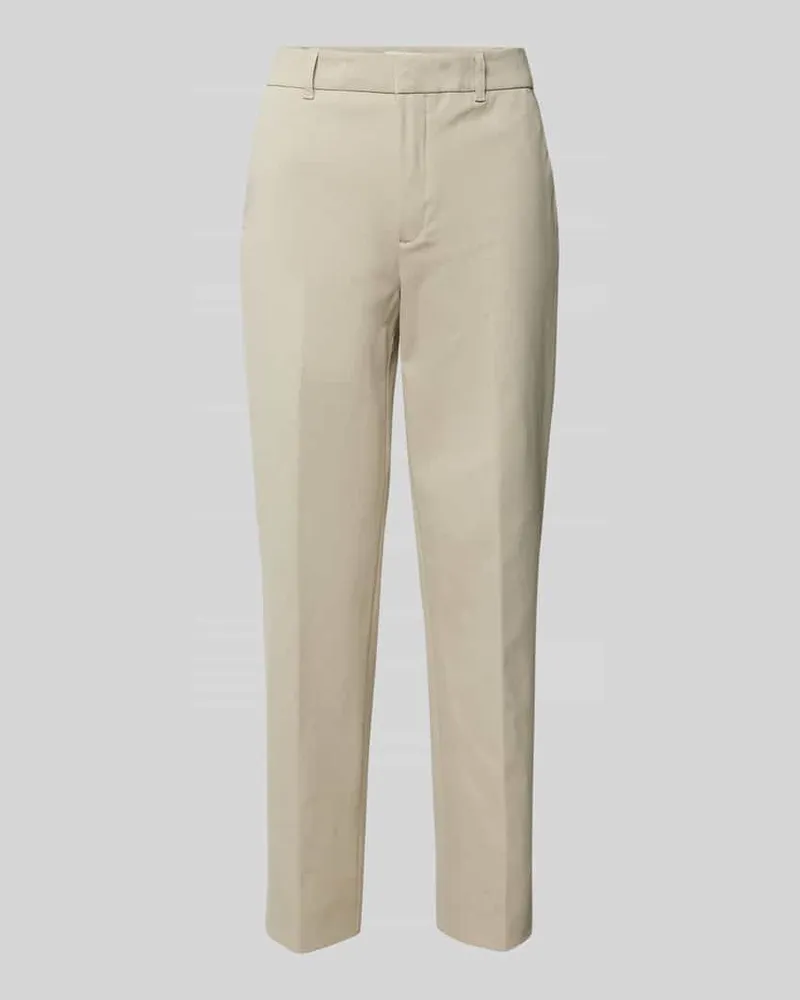 Drykorn Regular Fit Anzughose mit Bügelfalten Beige