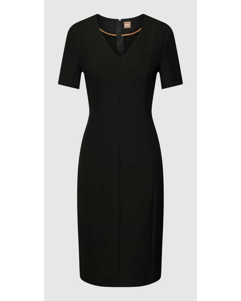 HUGO BOSS Knielanges Kleid mit Teilungsnähten Modell 'Damaisa Black