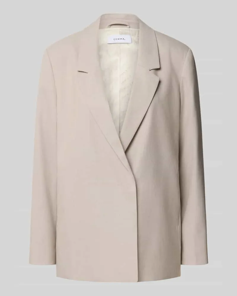 COMMA Regular Fit Blazer mit Reverskragen Sand