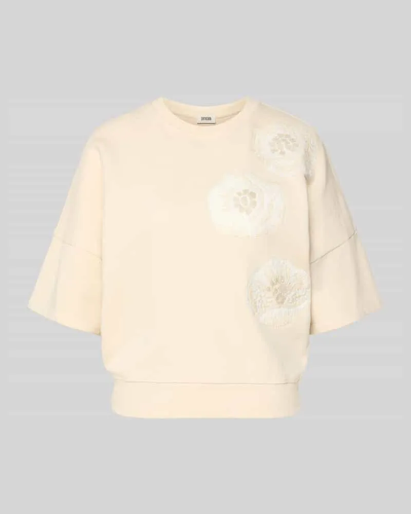 Drykorn Sweatshirt mit 1/2-Arm Modell 'MINDULI Ecru