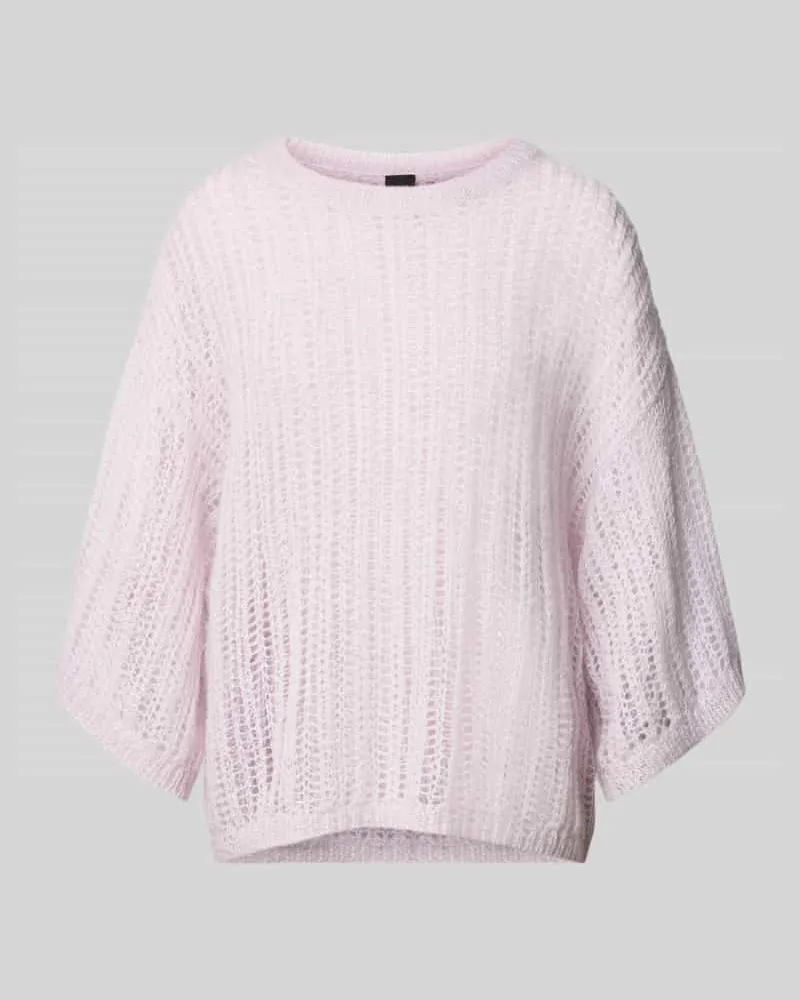 HUGO BOSS Relaxed Fit Wollpullover aus Mohair-Mix Modell 'C_FRUG Flieder