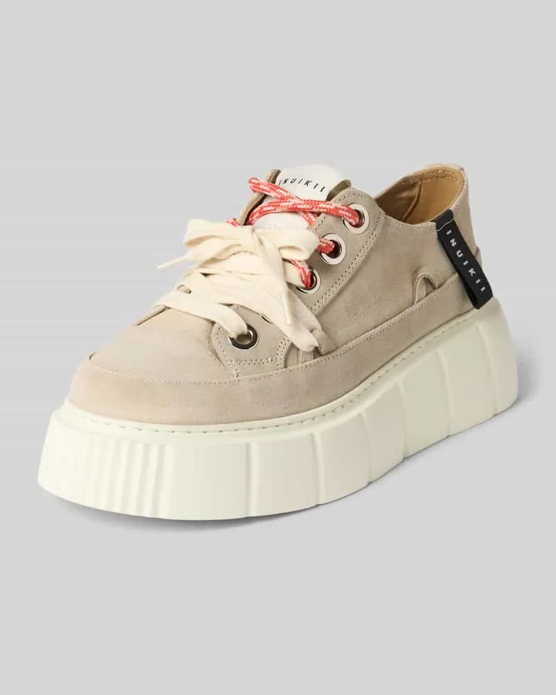 INUIKII Sneaker mit Plateau Modell 'Matilda Beige