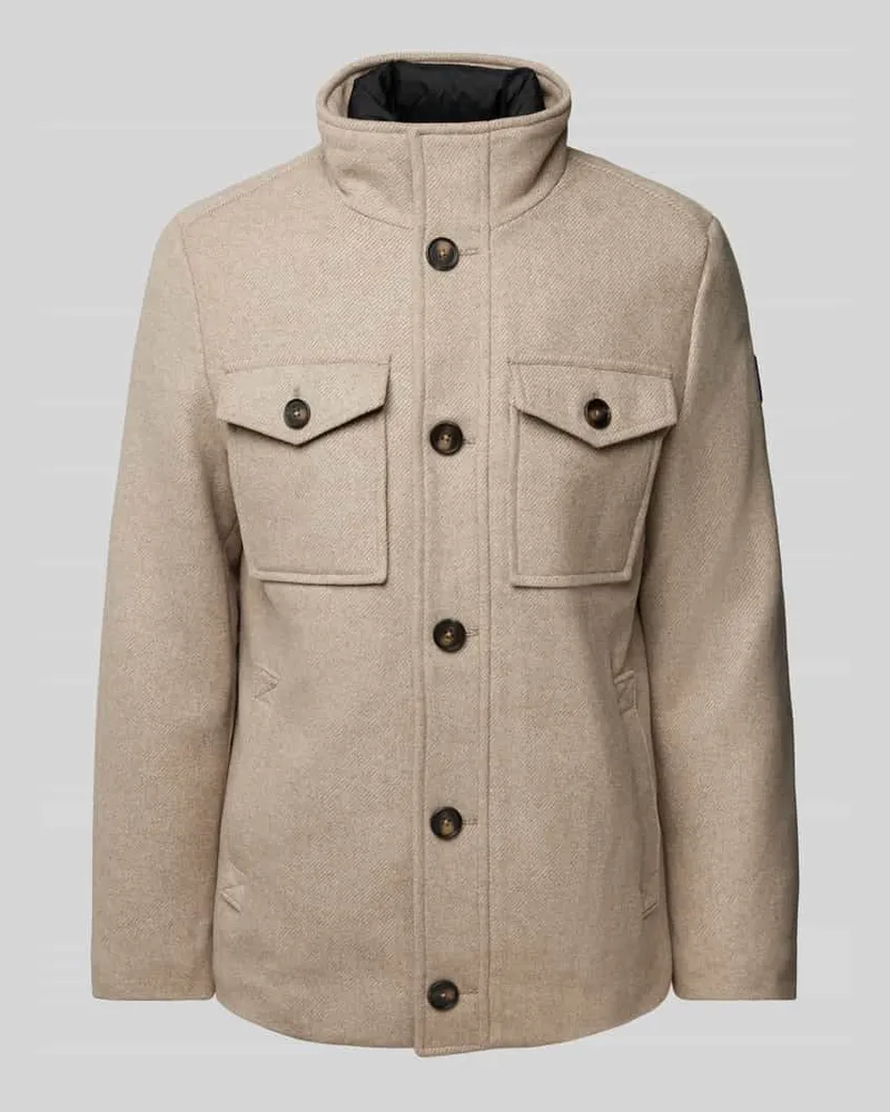 Tom Tailor Regular Fit Jacke mit Wolle Beige