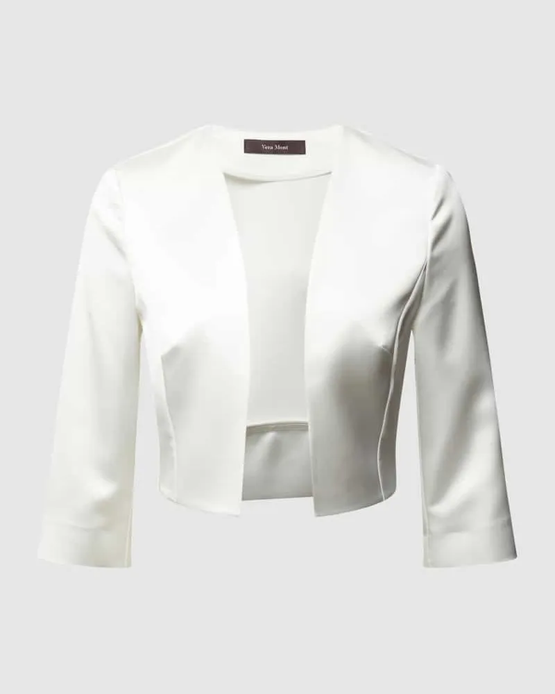 Vera Mont Kurzblazer mit offener Vorderseite Offwhite