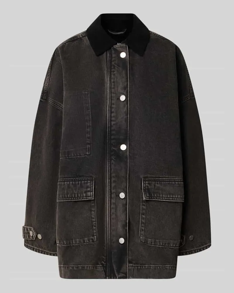 Armedangels Oversized Jeansjacke aus reiner Baumwolle Anthrazit