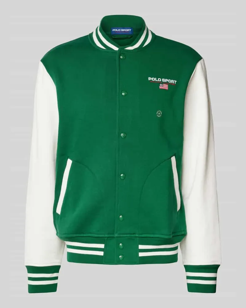 Ralph Lauren College-Jacke mit Label-Stitching Gruen