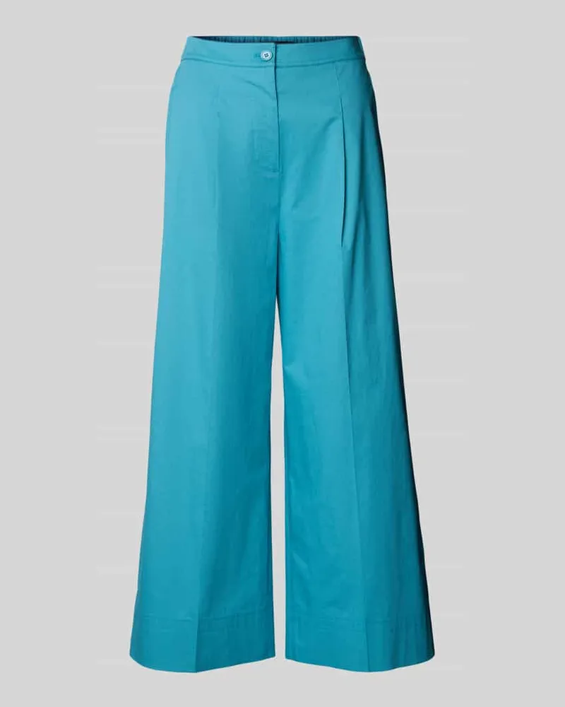 Luisa Cerano Wide Leg Hose mit Bundfalten Tuerkis