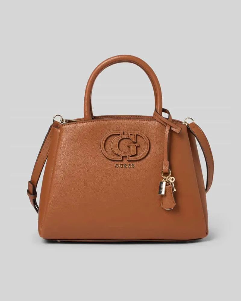 Guess Handtasche in Leder-Optik Modell 'Isola Cognac